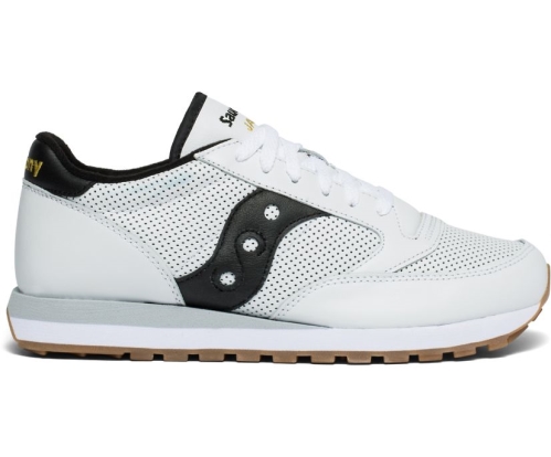 Tenis Saucony Jazz Original Leather Hombre Zapatos Originales Blancas / Negras México MX-196-MC